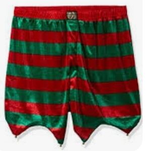 Festive Striped Boxers in Red and Green